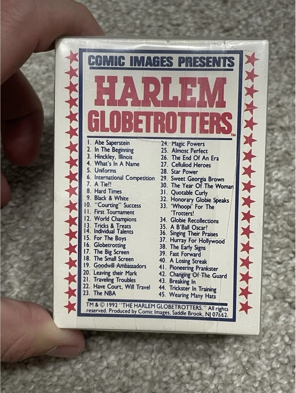SEALED 1992 Comic Images Harlem Globetrotters Complete Set.